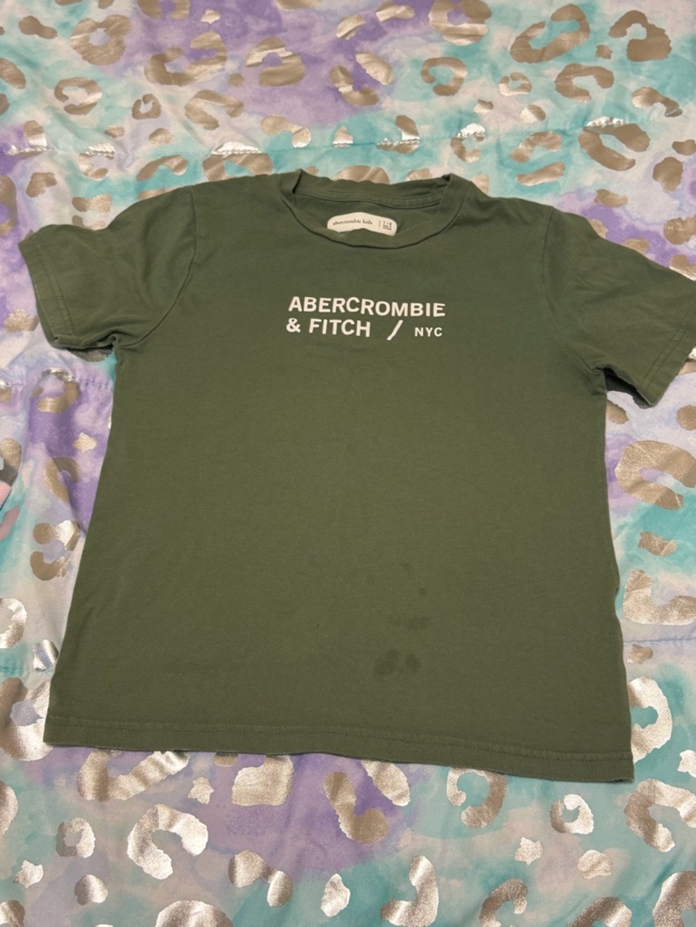 abercrombie kids Olive Green Logo Tee